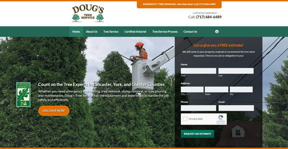 EZMarketing Constructs New Website for Doug’s Tree Service