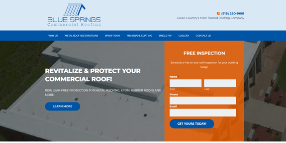 EZMarketing Develops New Website for Blue Springs Commercial Roofing