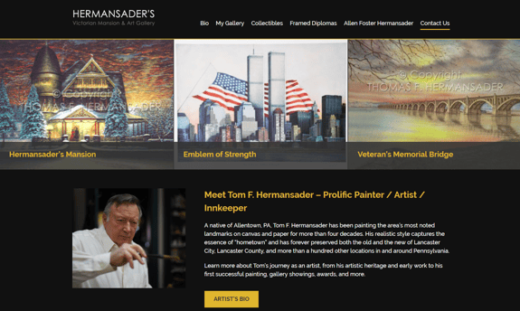 EZMarketing Designs & Develops New Website for Hermansader’s Art Gallery