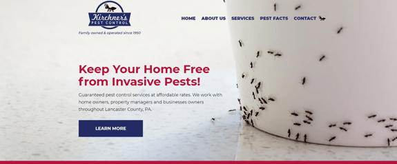 EZMarketing Develops New Website for Kirchner’s Pest Control