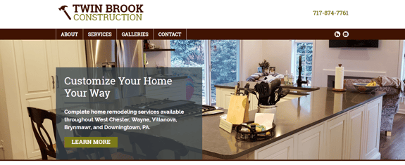 EZMarketing Develops Website for Twin Brook Construction