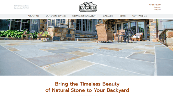 EZMarketing Constructs New Website Design for Dutchies Stoneworks