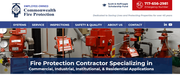 EZMarketing Builds New Website for Commonwealth Fire Protection Company