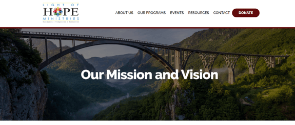EZMarketing Builds New Website for Light of Hope Ministries