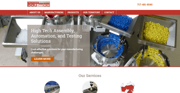EZMarketing Designs New Website for Baumann Machinery