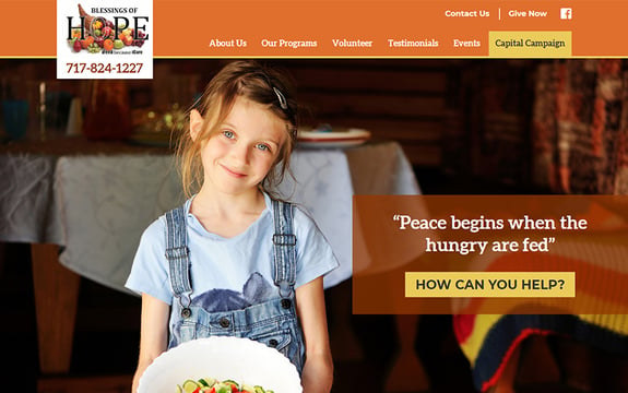 EZMarketing Designs & Develops New Website for Blessings of Hope