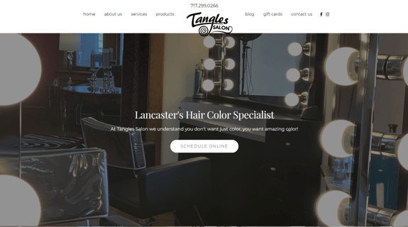 EZMarketing Designs & Develops New Website for Tangles Salon